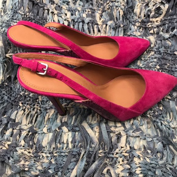 Sigerson Morrison Monte 2 Suede & Snakeskin Pumps - Picture 8 of 8